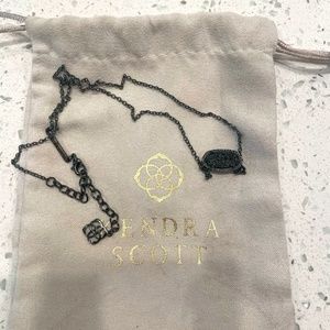 Kendra Scott Black Drusy Elisa Neclace